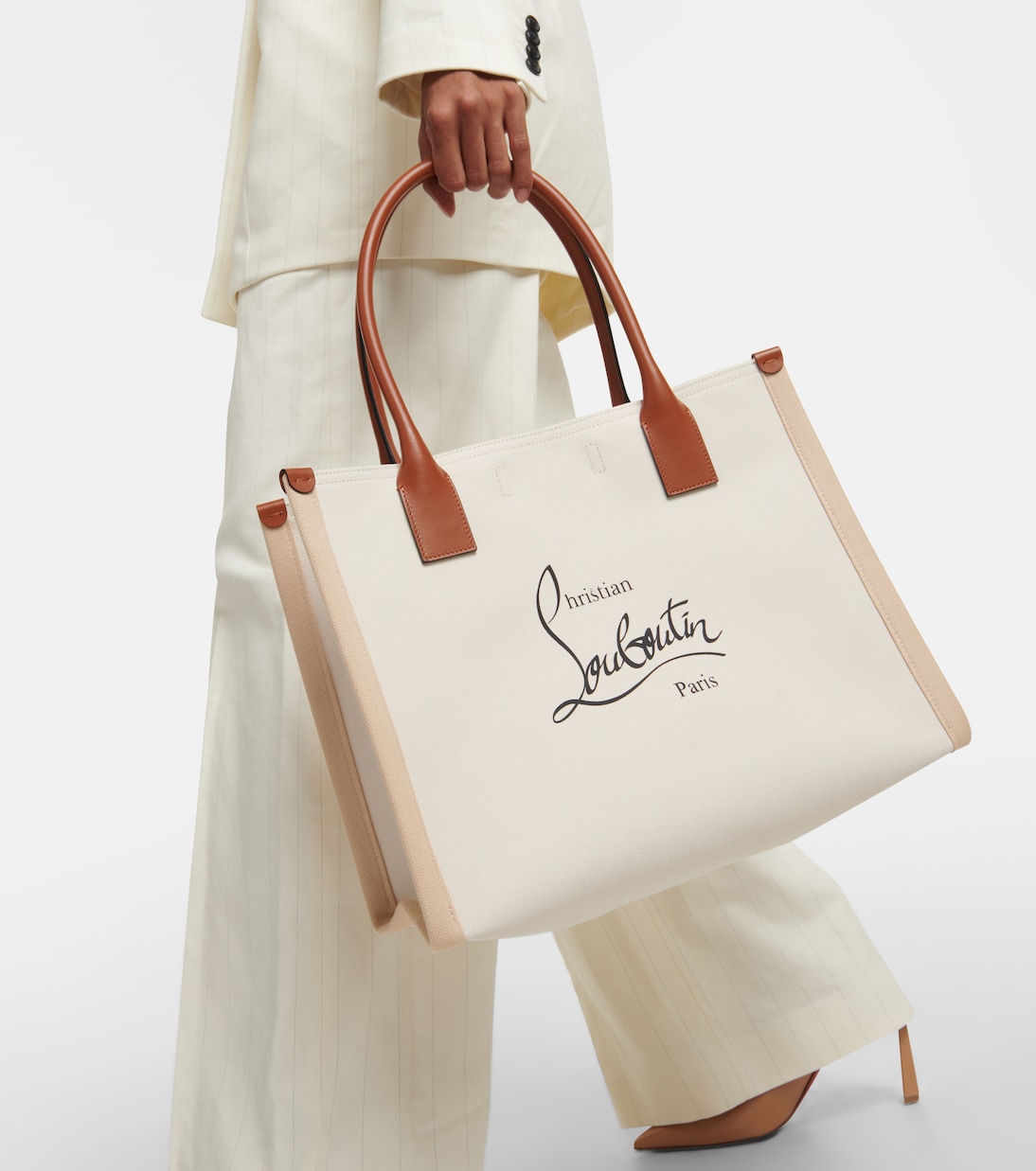 Tote Nastroloubi Large de lona | Christian Louboutin