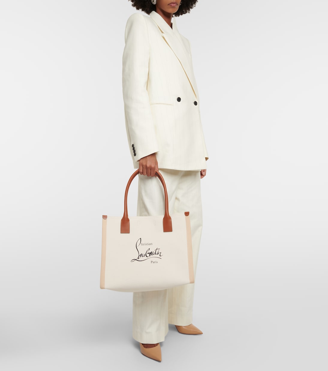 Tote Nastroloubi Large de lona | Christian Louboutin