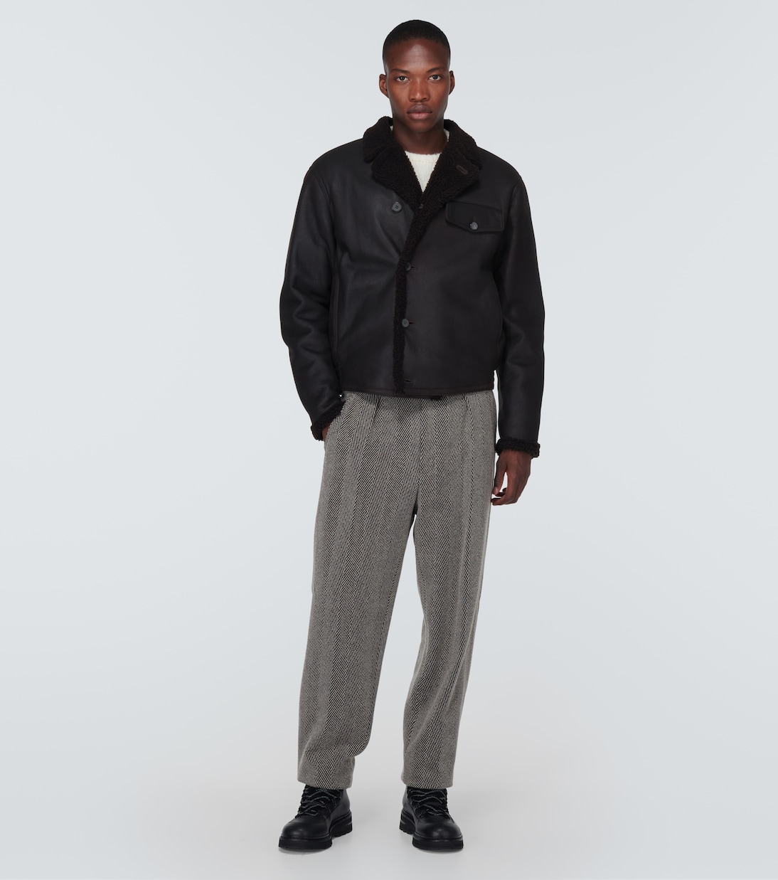 Schnürstiefel aus Leder | Giorgio Armani