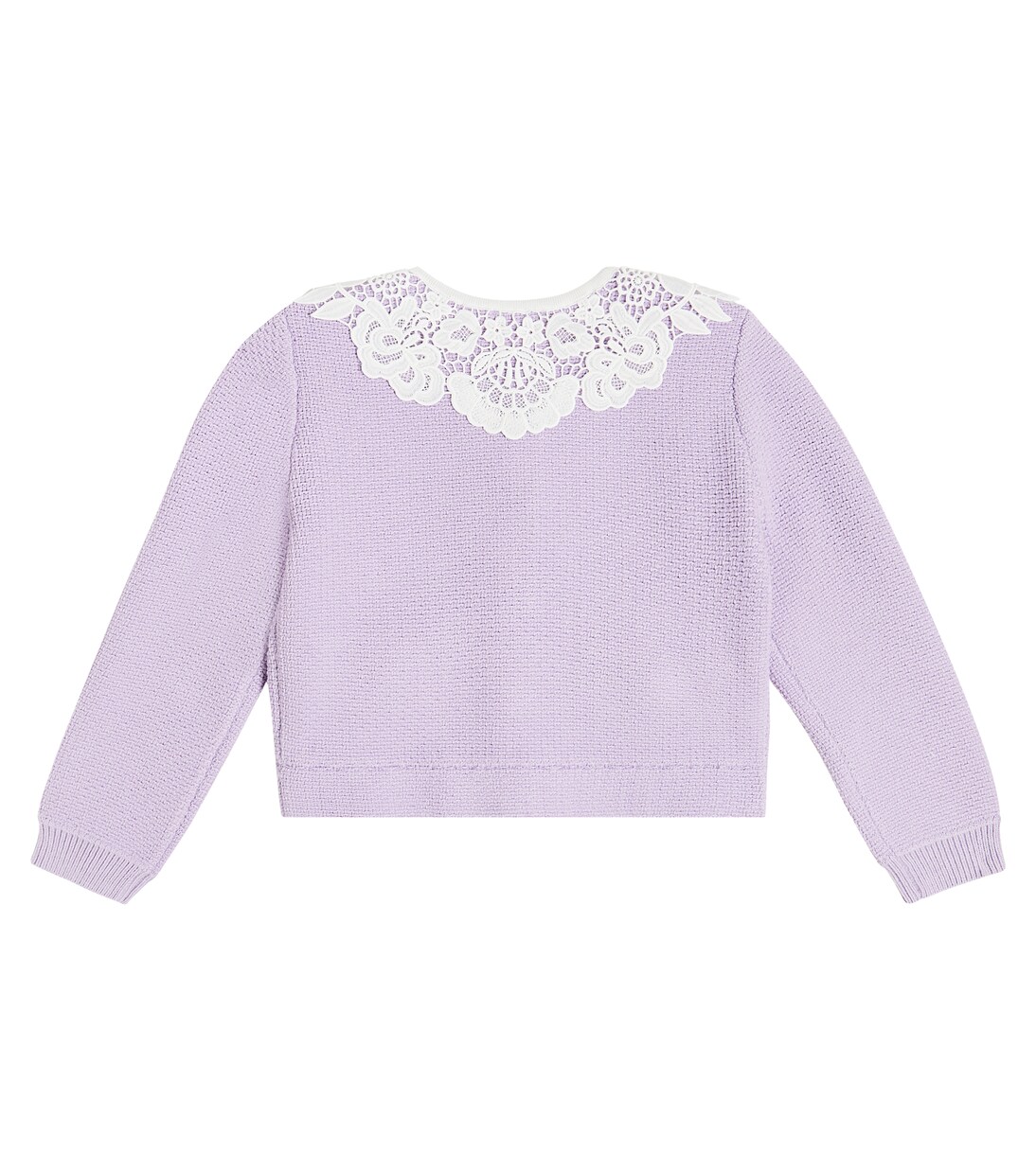 Lace-trimmed embellished cardigan | Self-Portrait Kids