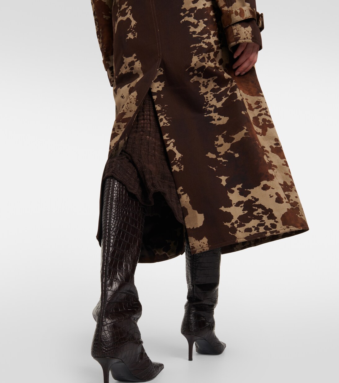 Cow-print cotton trench coat | Acne Studios