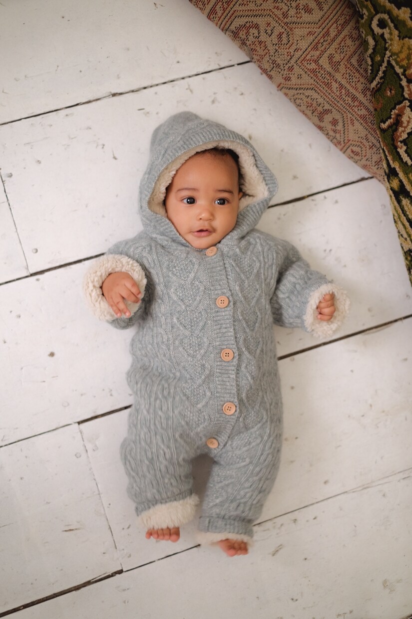 Baby David Pilot wool and cotton onesie | Louise Misha