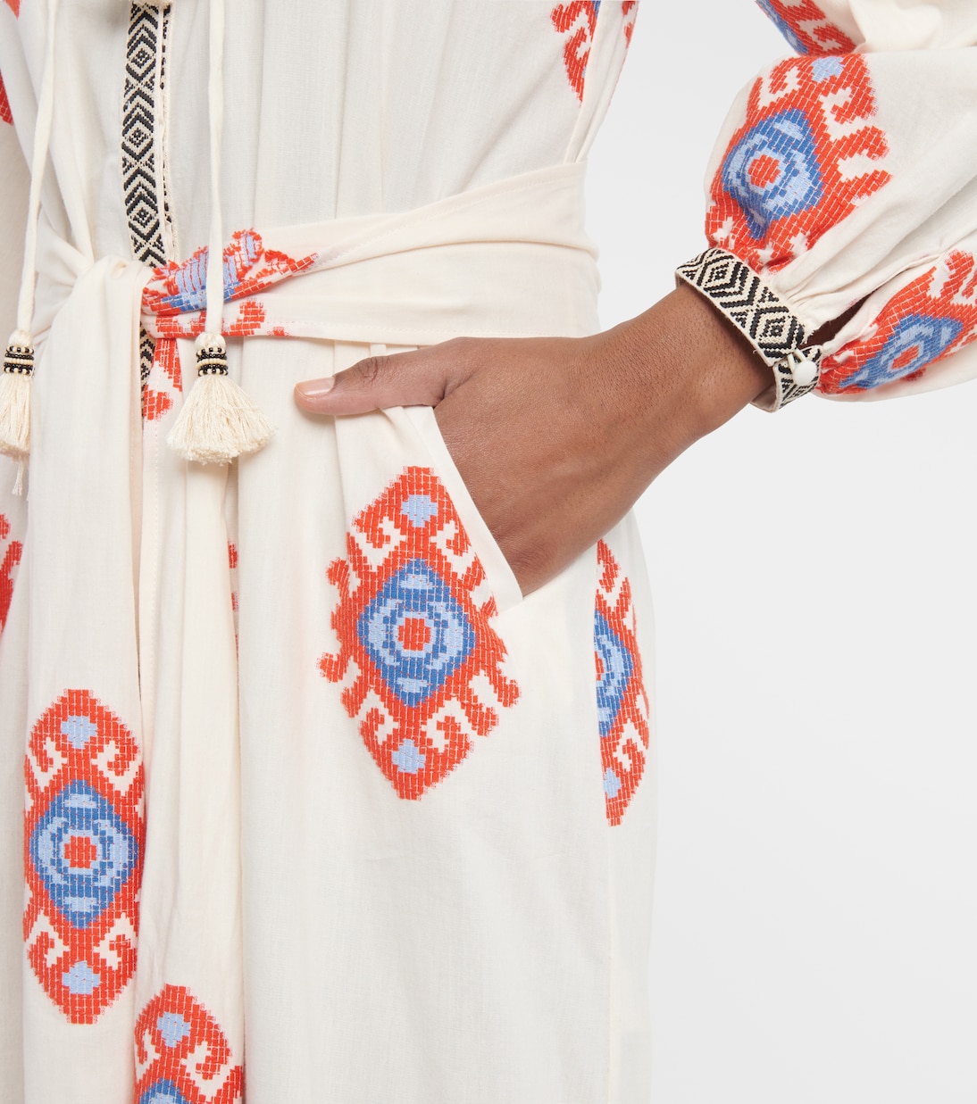 Robe midi en jacquard de coton | Johanna Ortiz