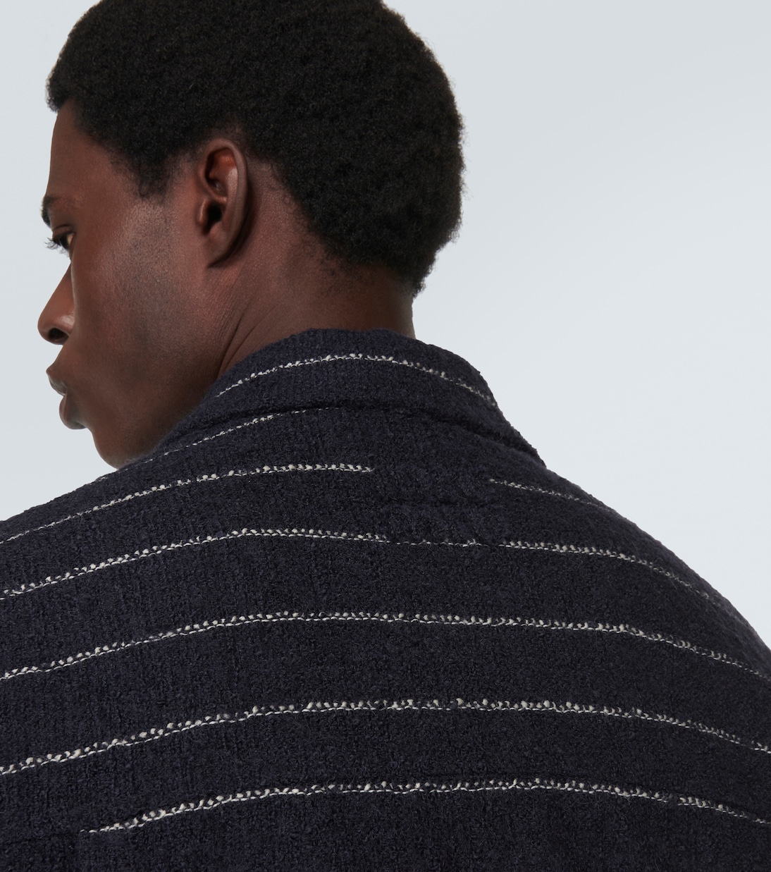 Striped wool-blend bouclé jacket | Miu Miu