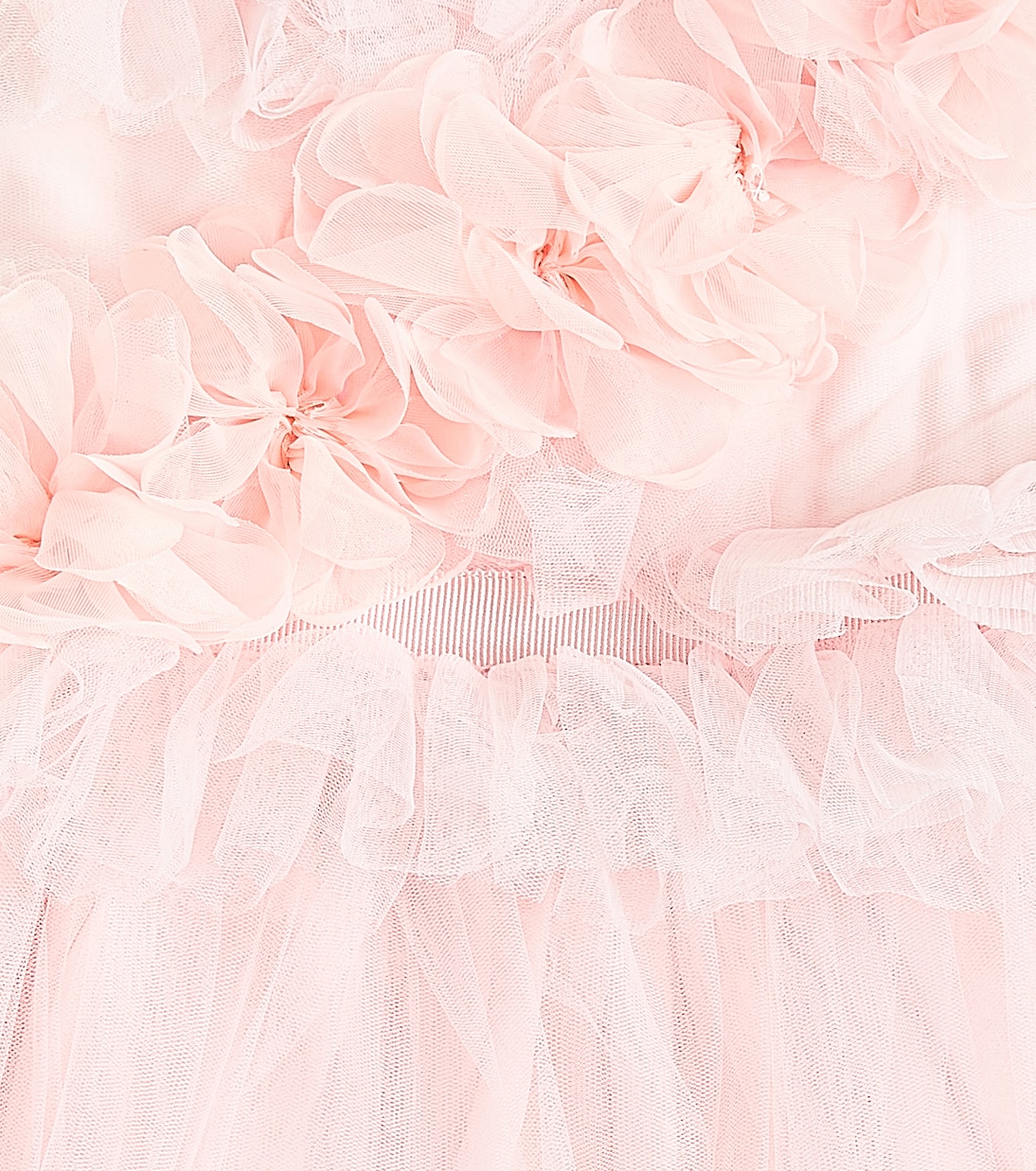 Floral-appliqué tulle dress | Patachou