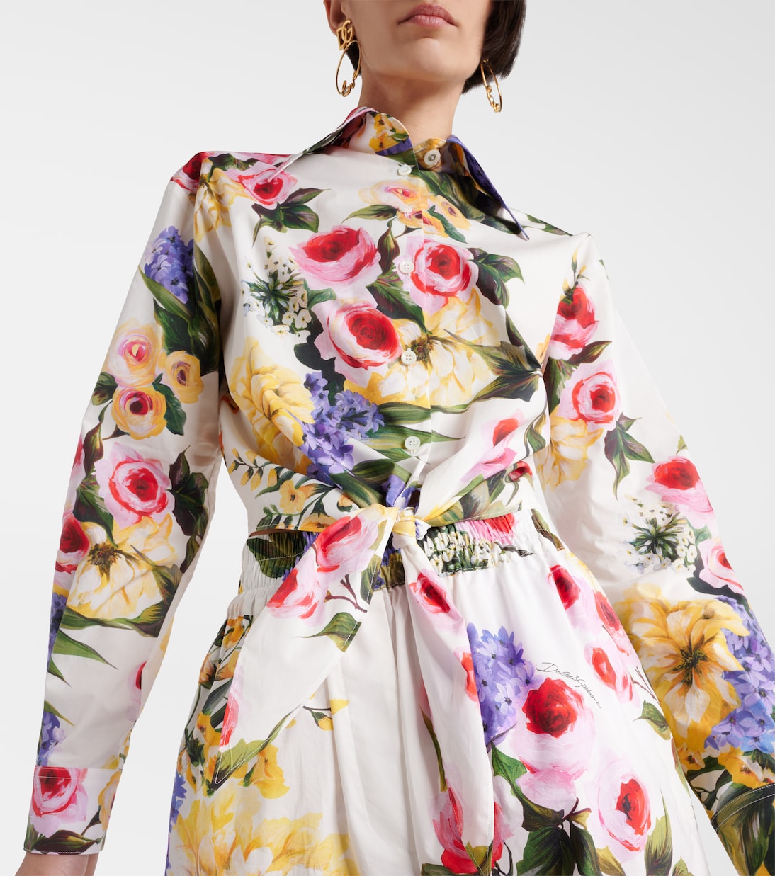 Cropped-Hemd aus Baumwollpopeline | Dolce&Gabbana