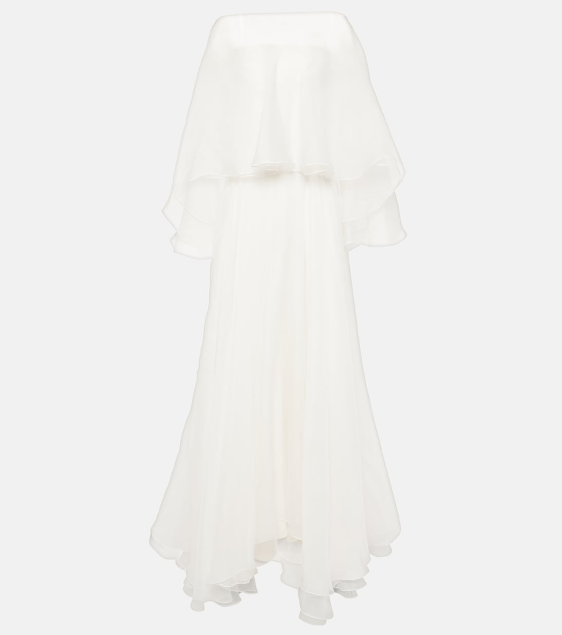 Bridal Dhalia caped silk gown | Maticevski