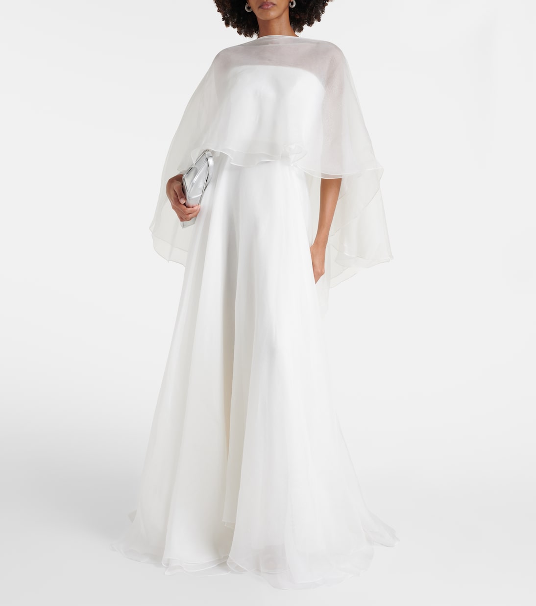 Bridal Dhalia caped silk gown | Maticevski