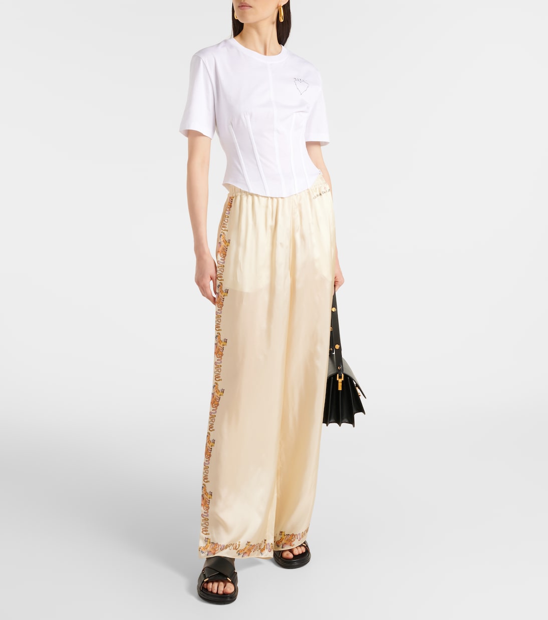 Besticktes Bustier-Top aus Baumwolle | Marni