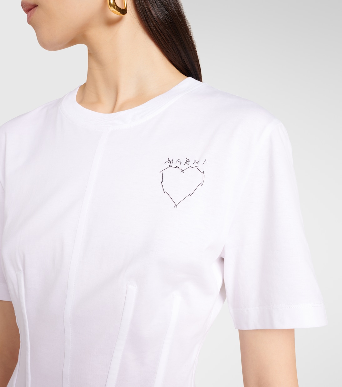 Besticktes Bustier-Top aus Baumwolle | Marni