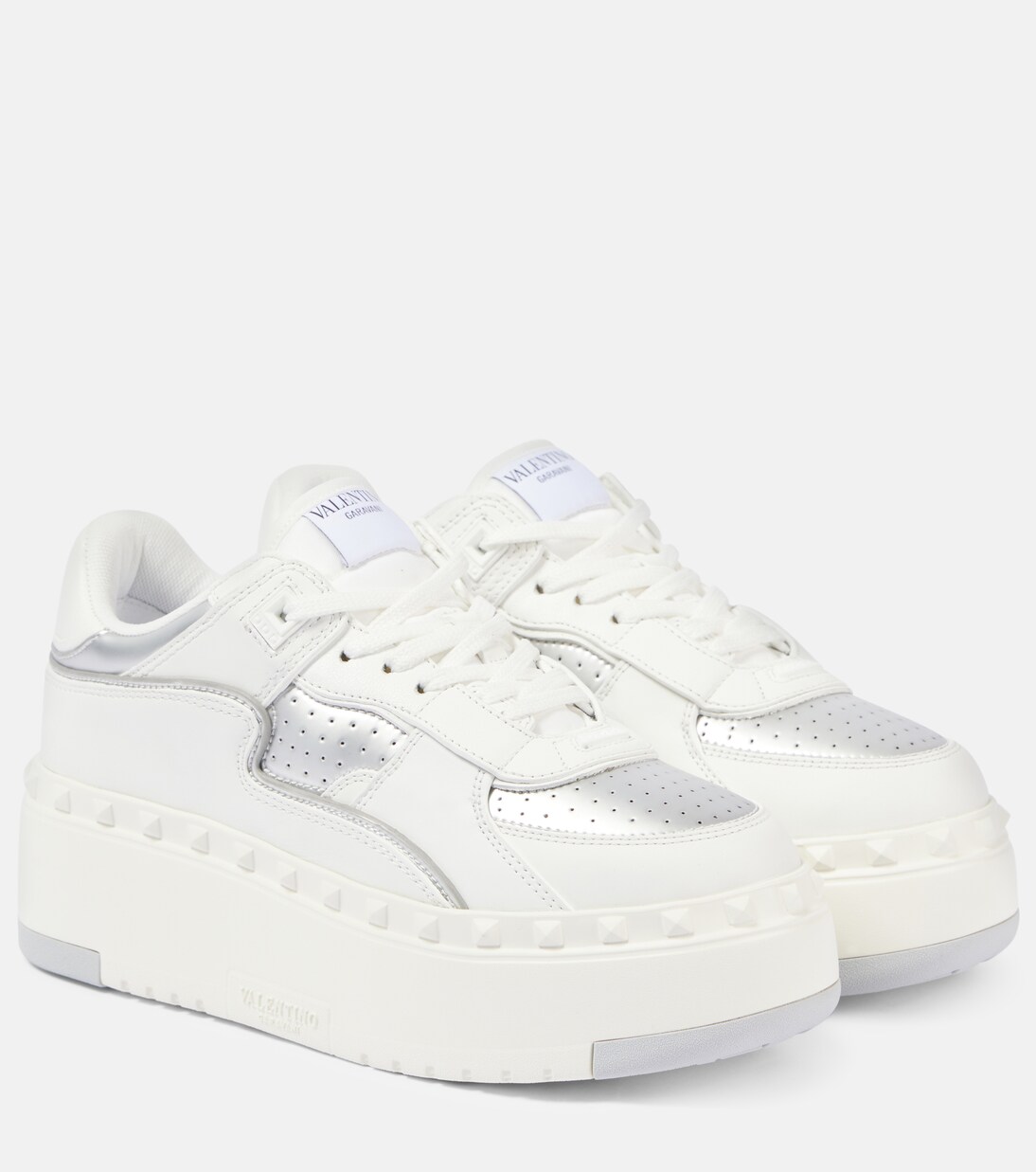 Plateau-Sneakers Freedots XL aus Leder | Valentino Garavani