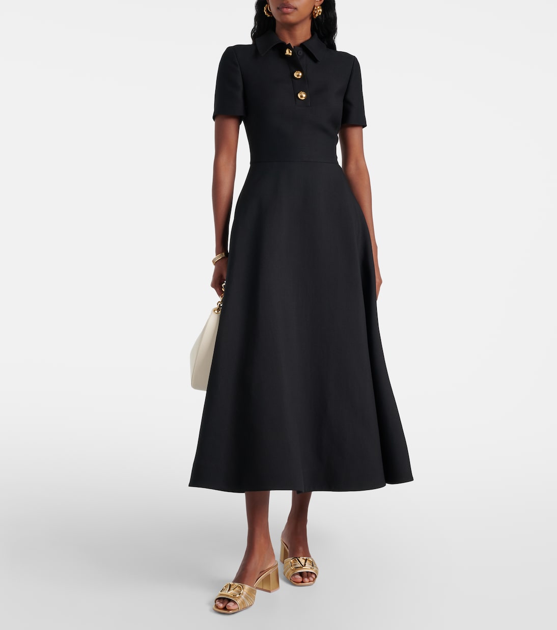 Pantoletten VLogo Signature 60 aus Metallic-Leder | Valentino Garavani