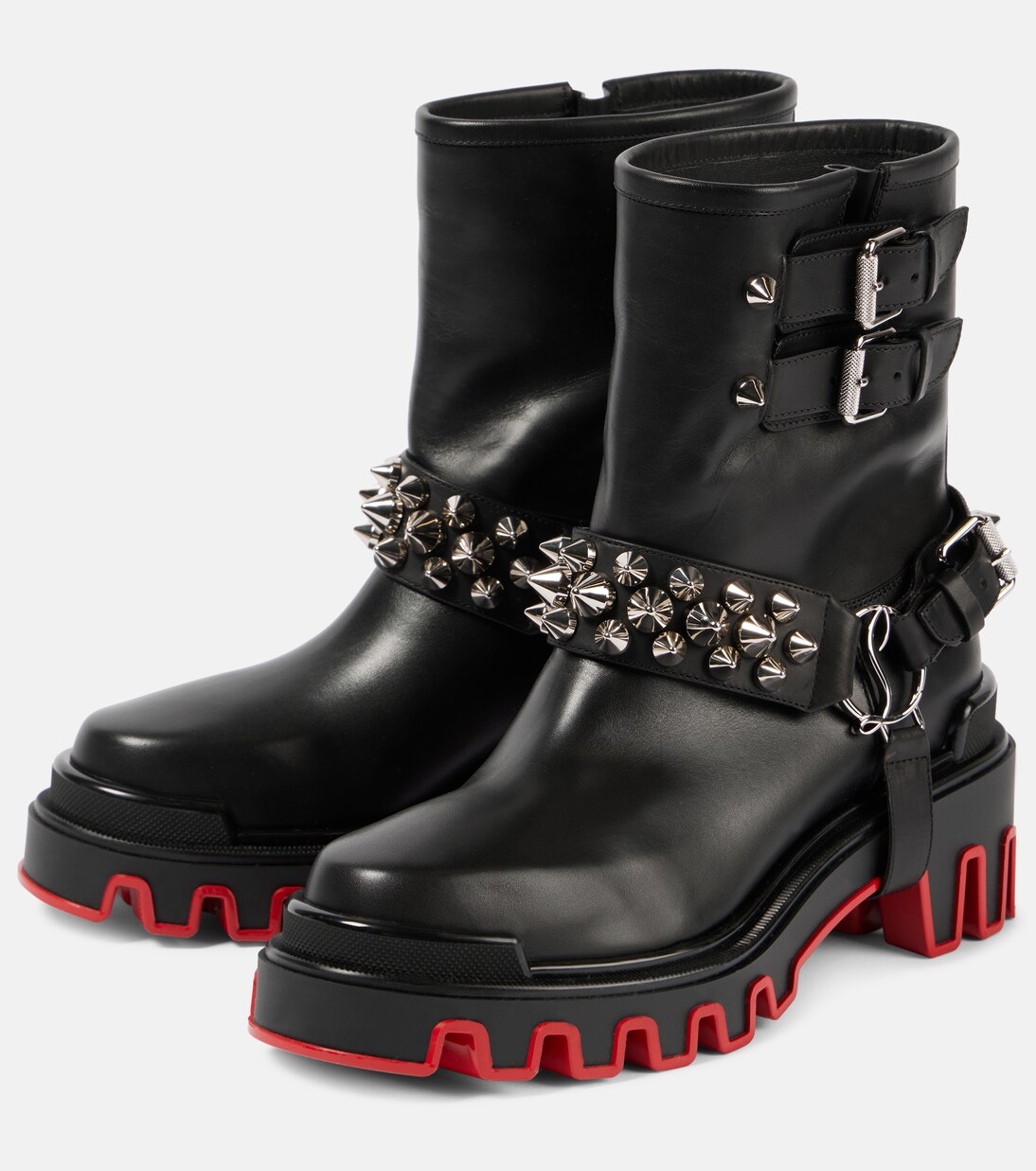 Dune Bike leather ankle boots | Christian Louboutin