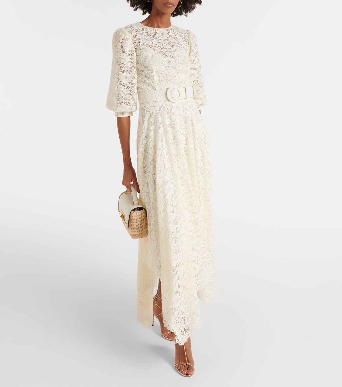 Abito midi in pizzo | Costarellos