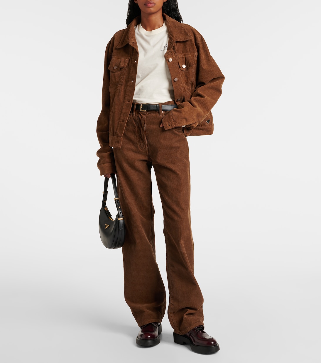 Top de jersey de algodón con logo | Prada