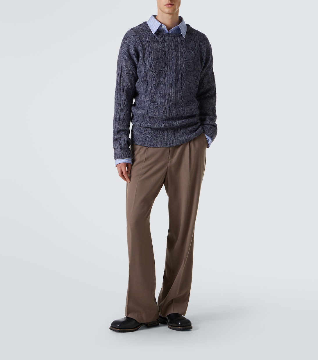 Jersey trenzado Popover de mezcla de lana | Our Legacy