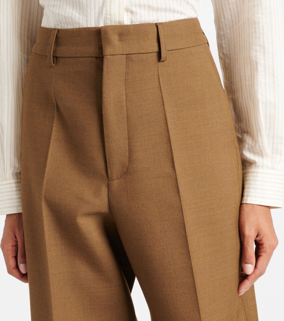 Weite High-Rise-Hose aus Woll-Twill | Tod's