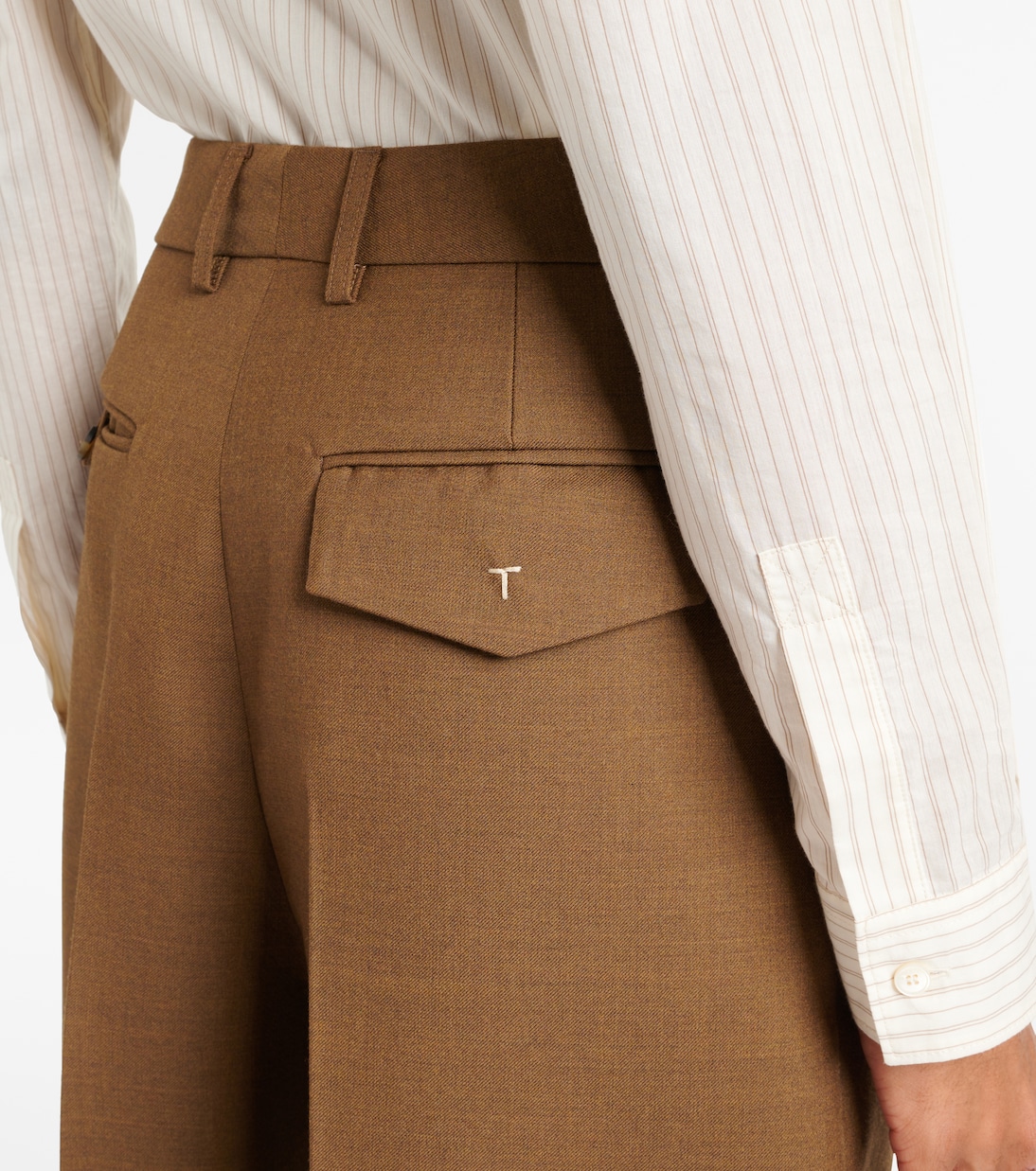 Weite High-Rise-Hose aus Woll-Twill | Tod's