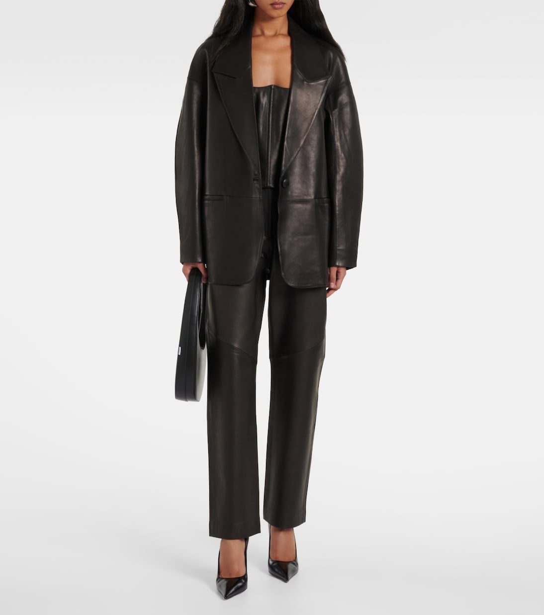 Blazer Slouchy aus Leder | The Sei