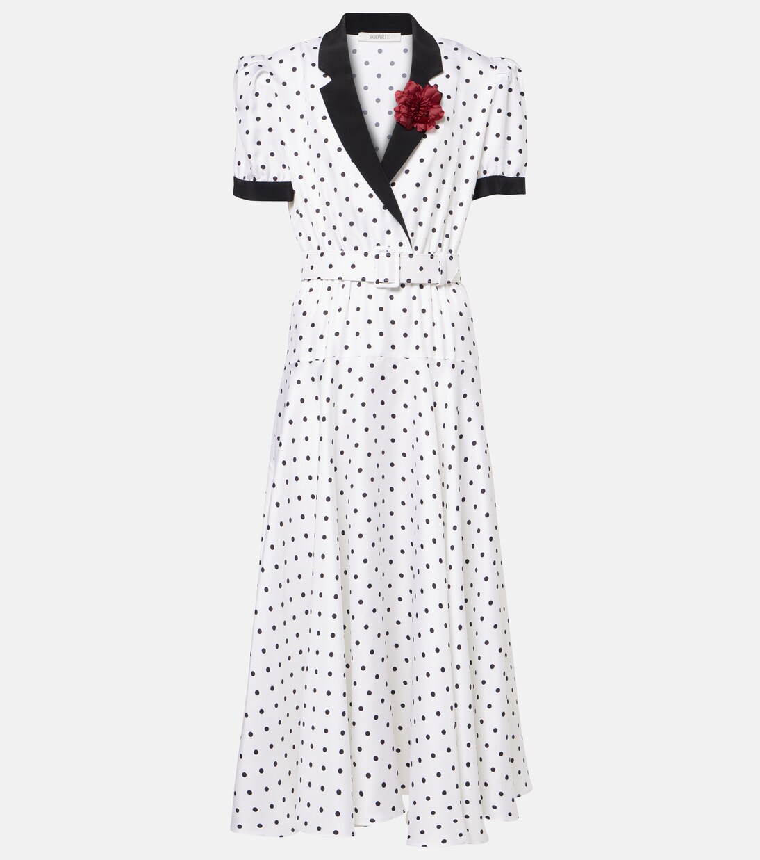 Robe midi en soie à pois | Rodarte