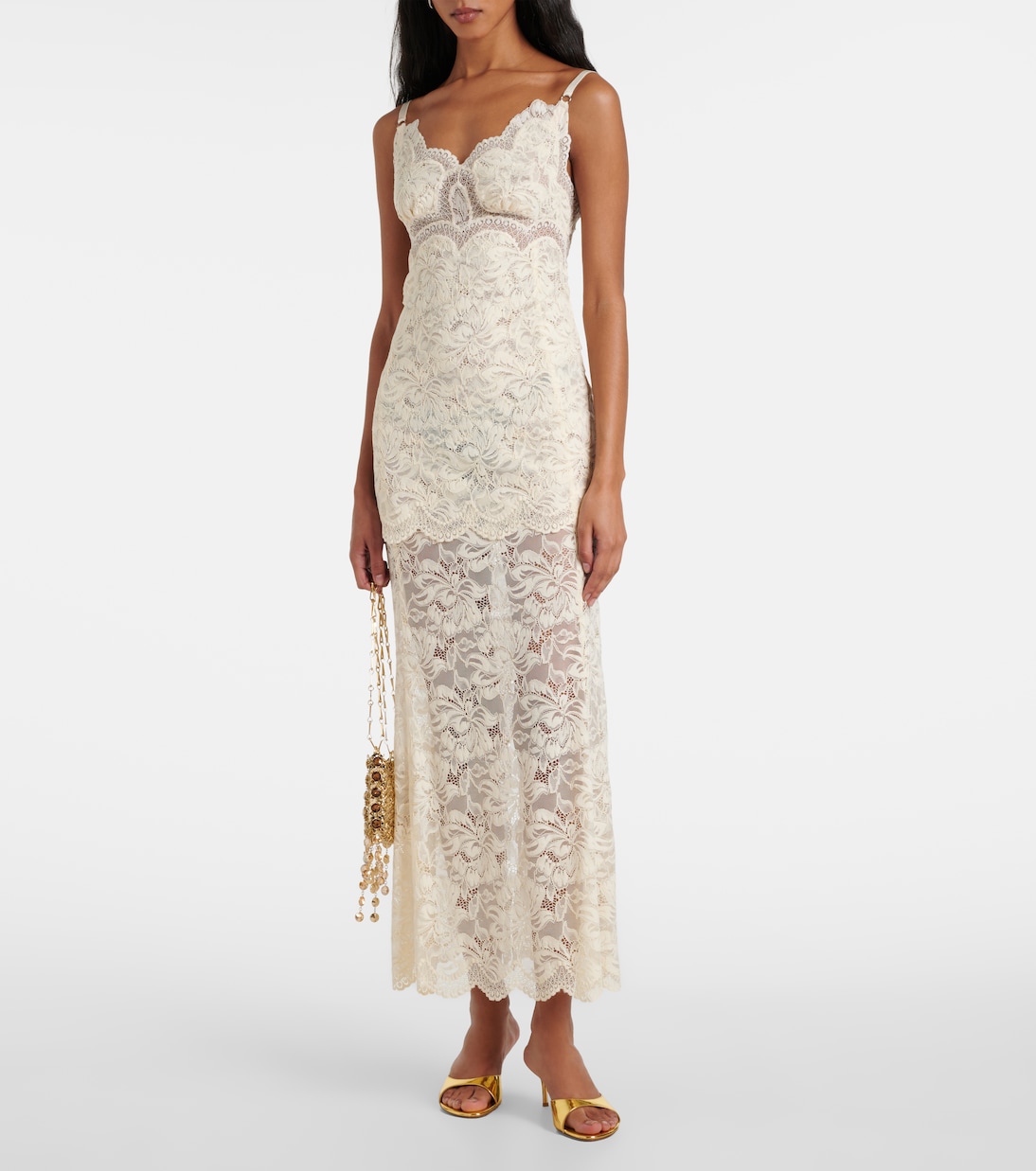 Maxikleid aus Spitze | Rabanne