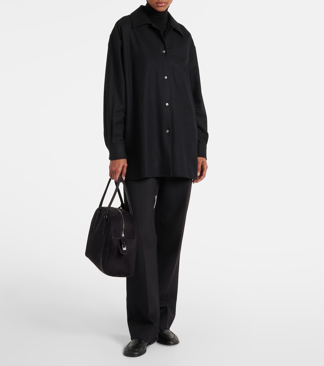 India 15.75 suede tote bag | The Row