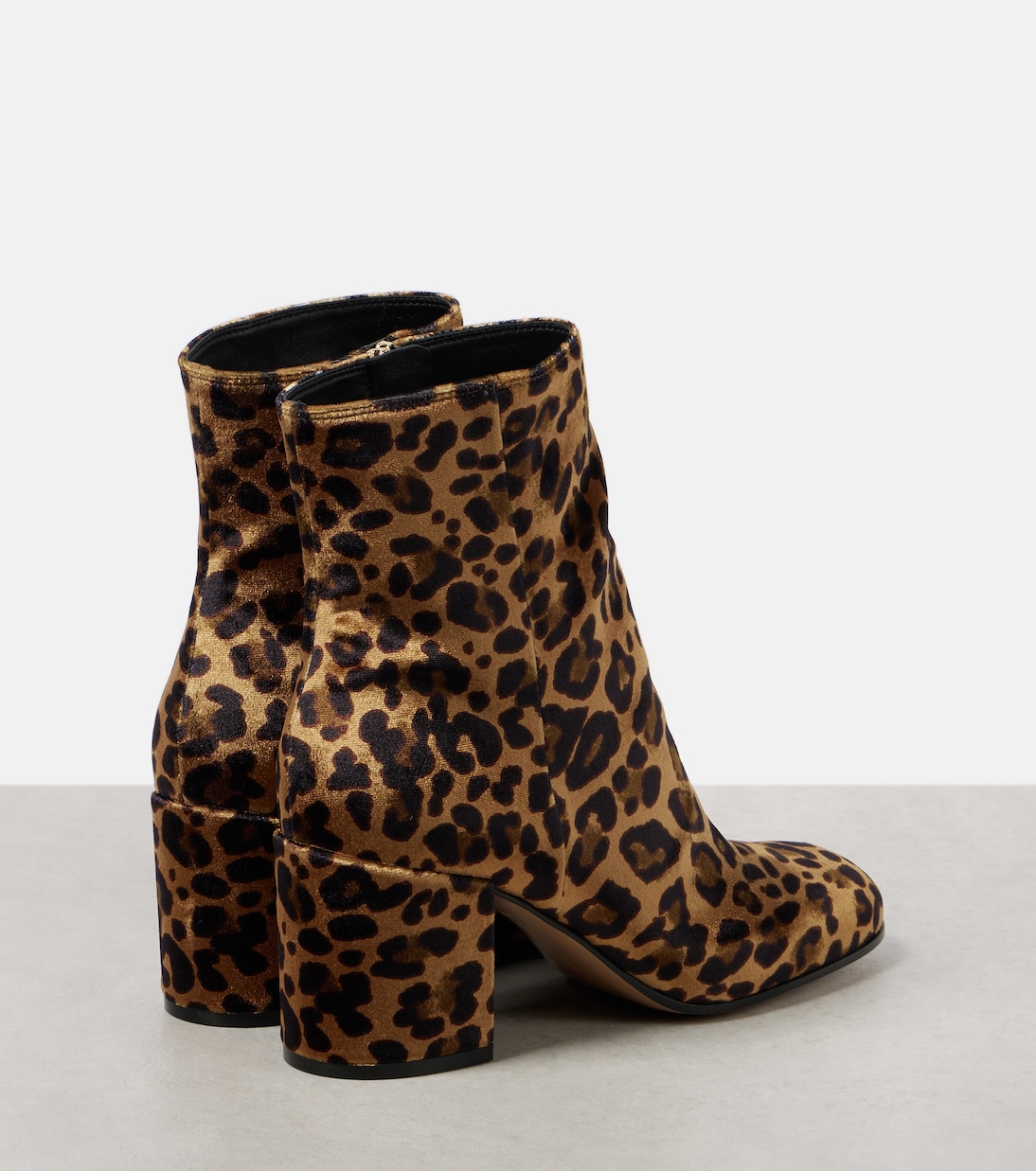 Bedruckte Ankle Boots Joelle 70 aus Samt | Gianvito Rossi