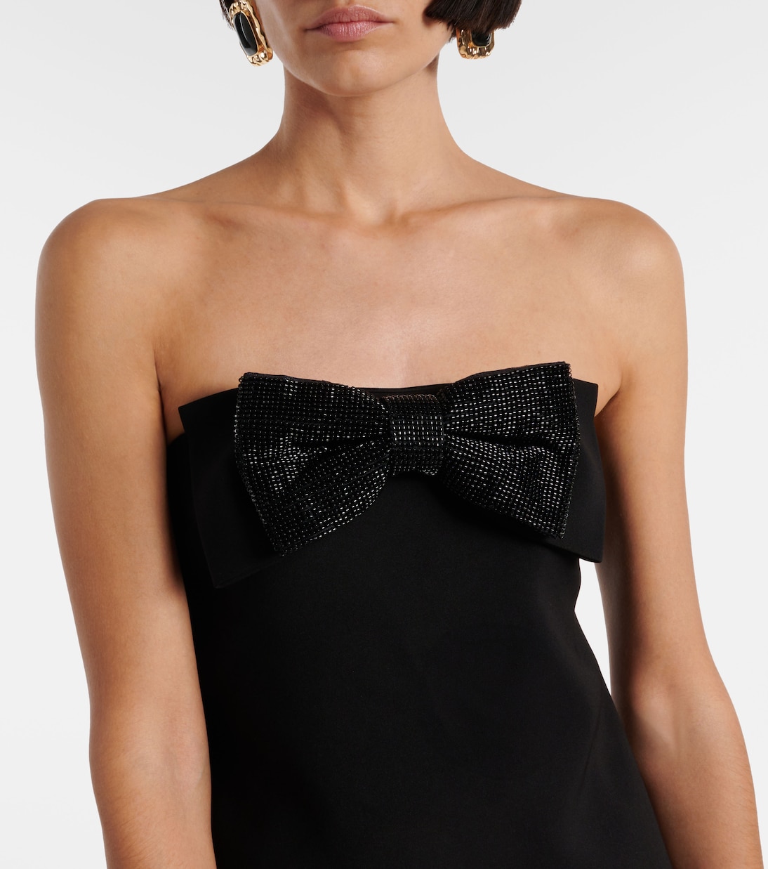 Robe en crêpe à ornements | Self-Portrait