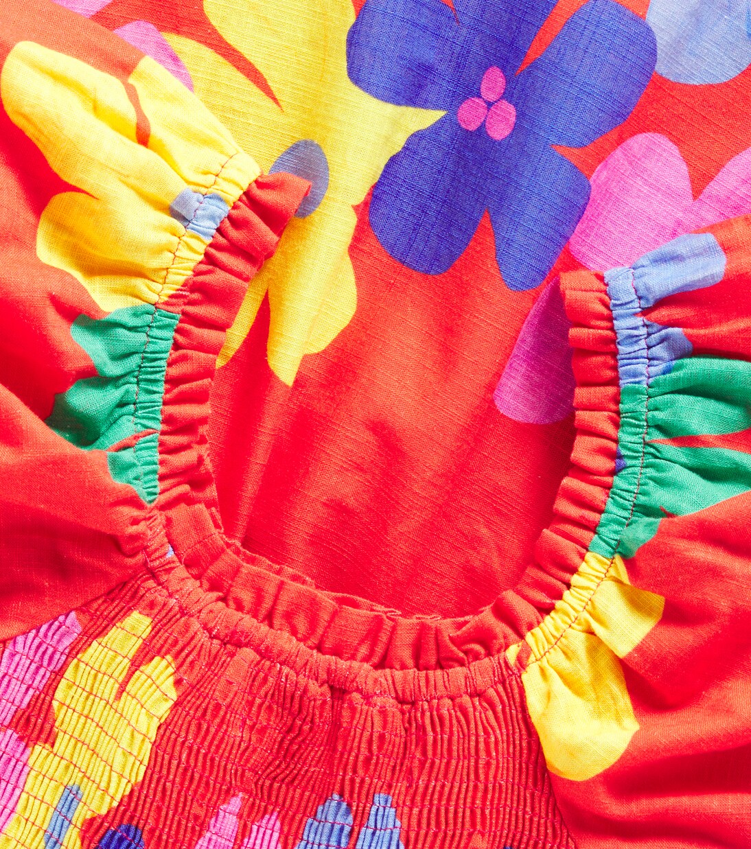 Floral shirred cotton dress | Fábula