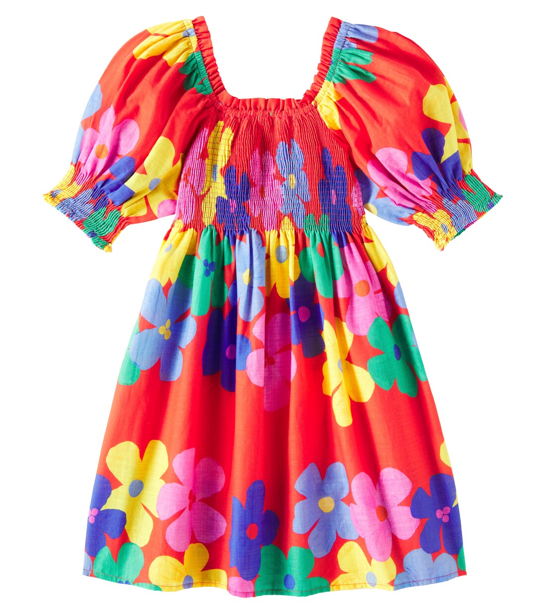 Floral shirred cotton dress | Fábula