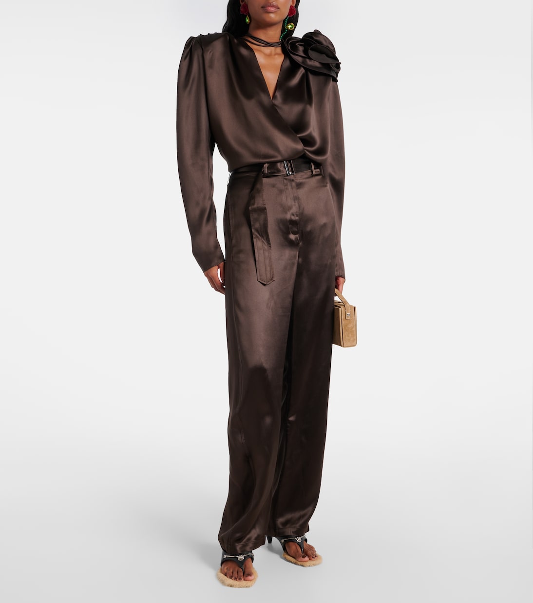 Sandalias de piel con borrego | Magda Butrym