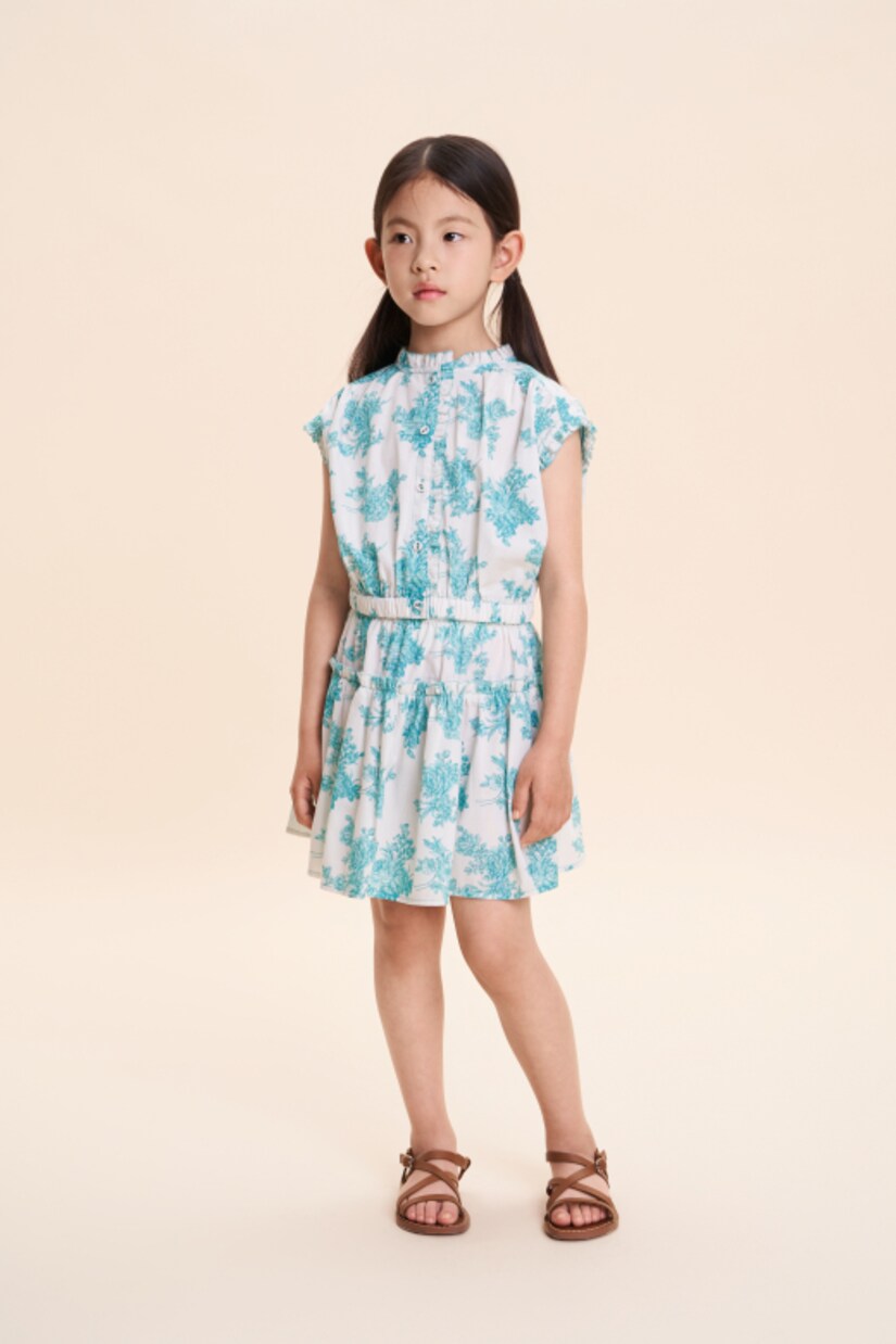 Gonna Tatiana in cotone con stampa toile de jouy | C'era Una Volta