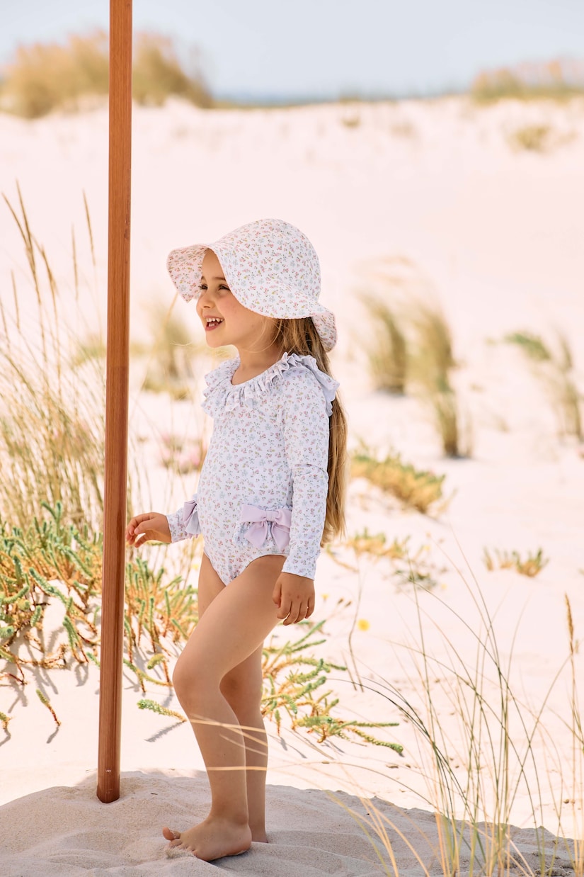 Bow-trimmed floral swimsuit | Patachou