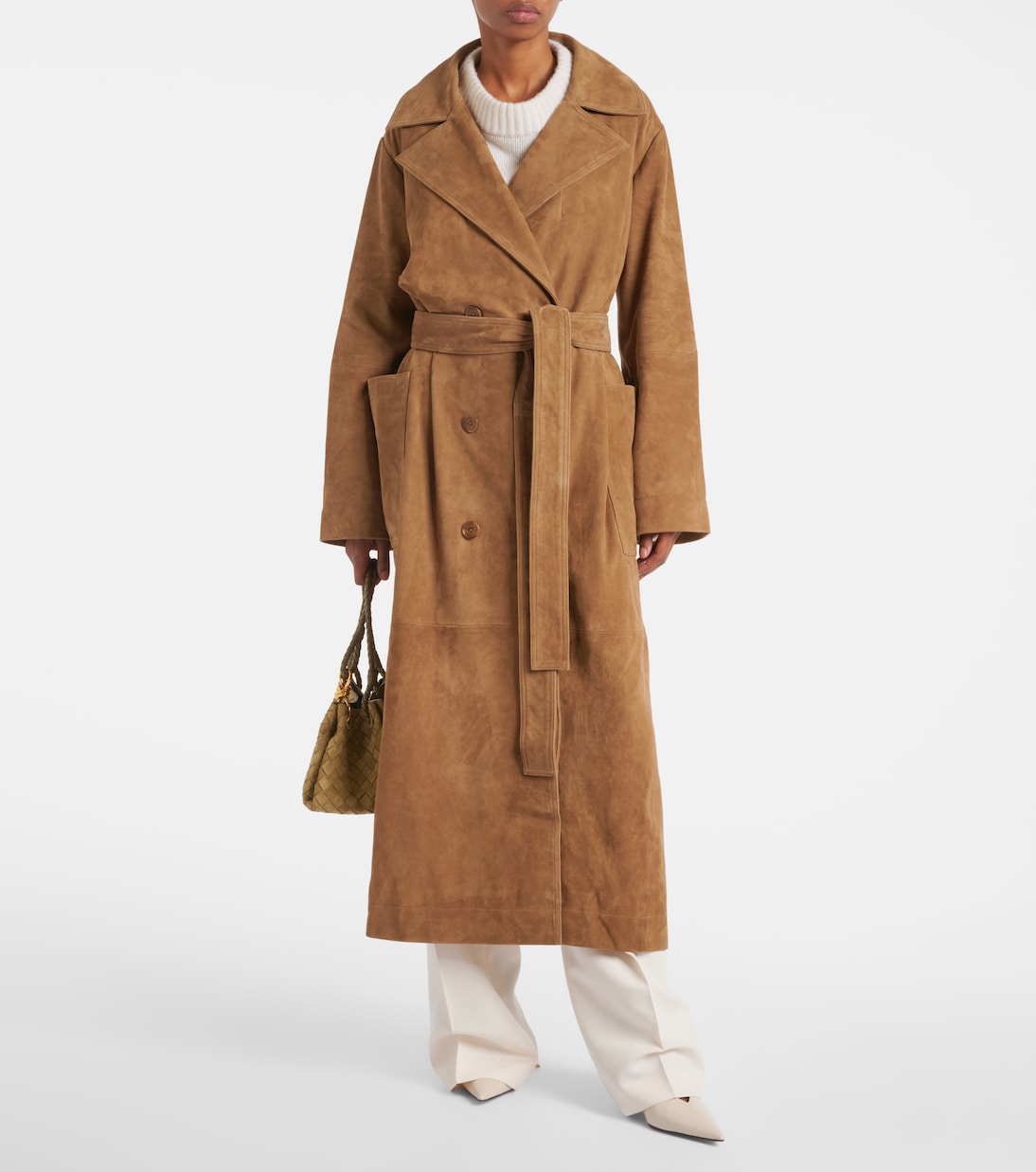 Suede wrap coat | Róhe