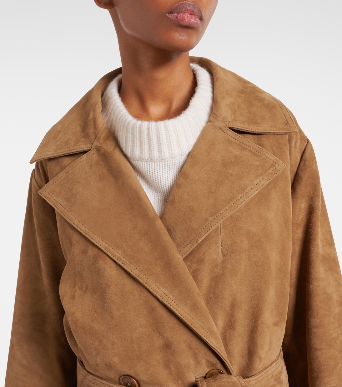 Suede wrap coat | Róhe