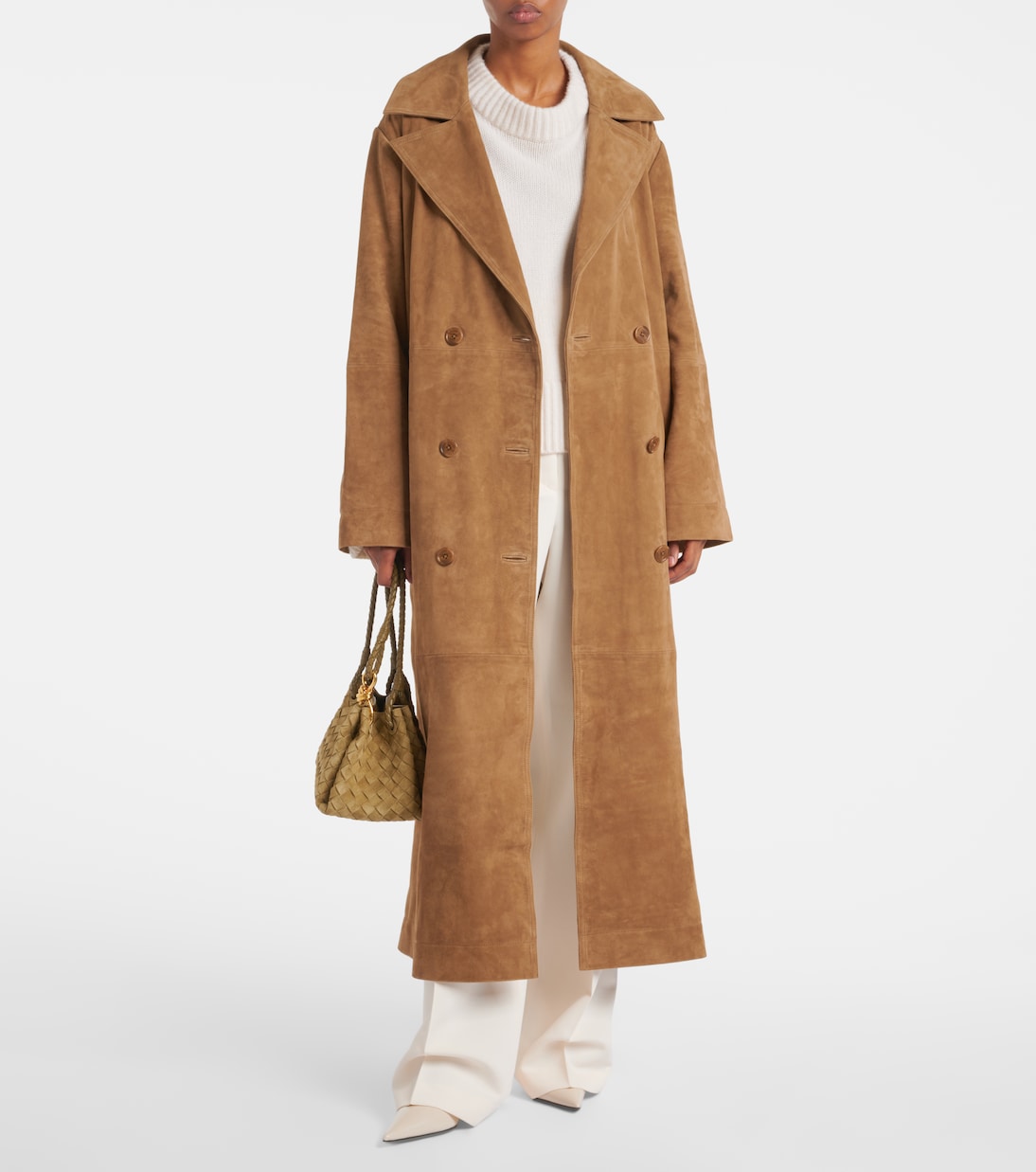 Suede wrap coat | Róhe