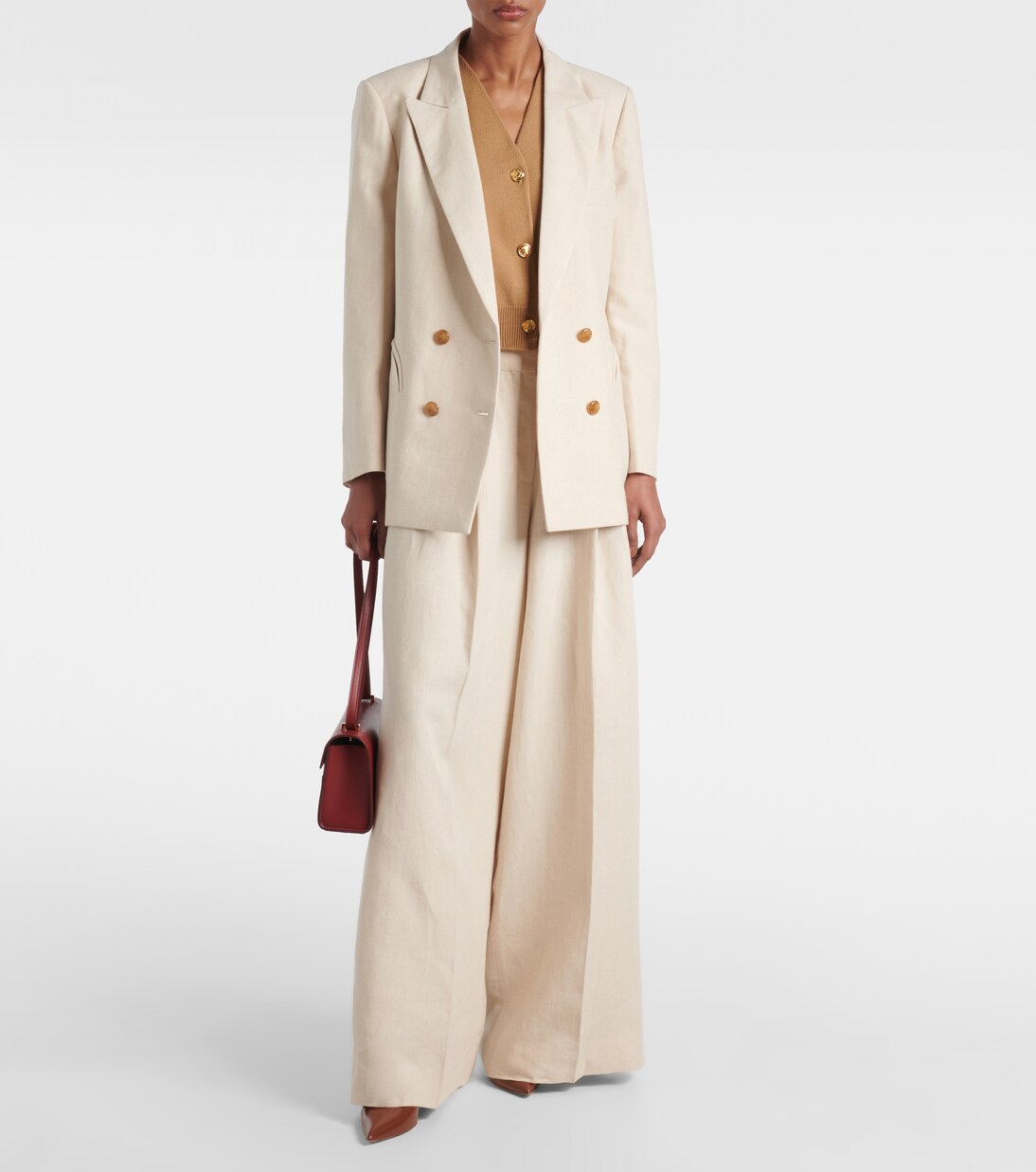 Husi high-rise linen wide-leg pants | Blazé Milano