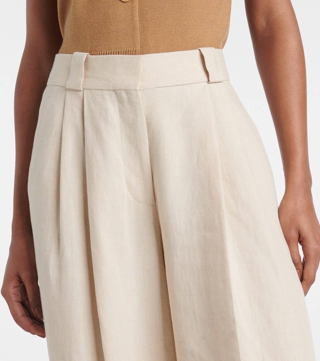 Husi high-rise linen wide-leg pants | Blazé Milano