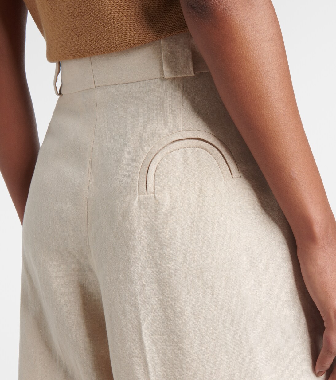Husi high-rise linen wide-leg pants | Blazé Milano