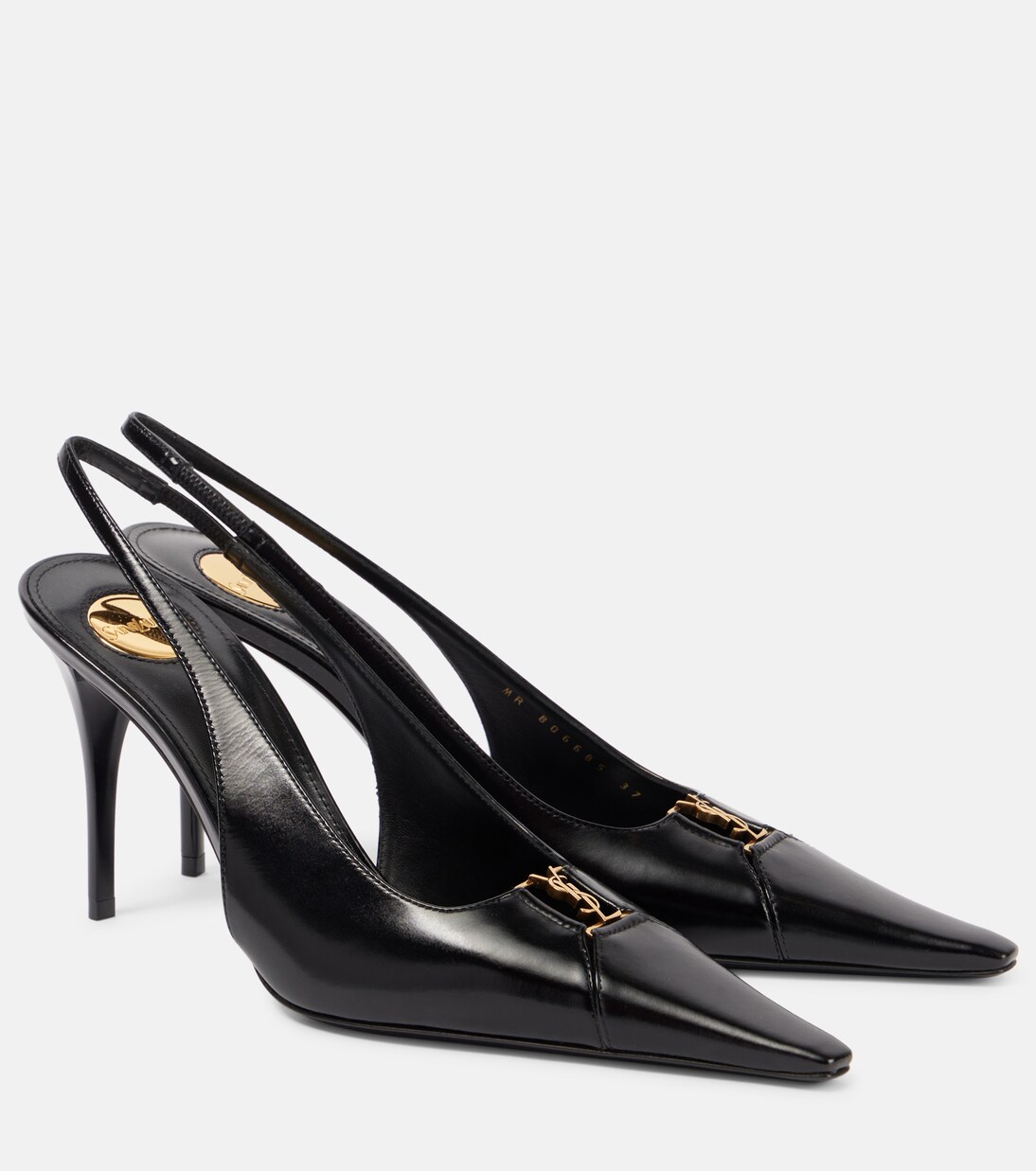 Babylone Breteuil 90 leather slingback pumps | Saint Laurent