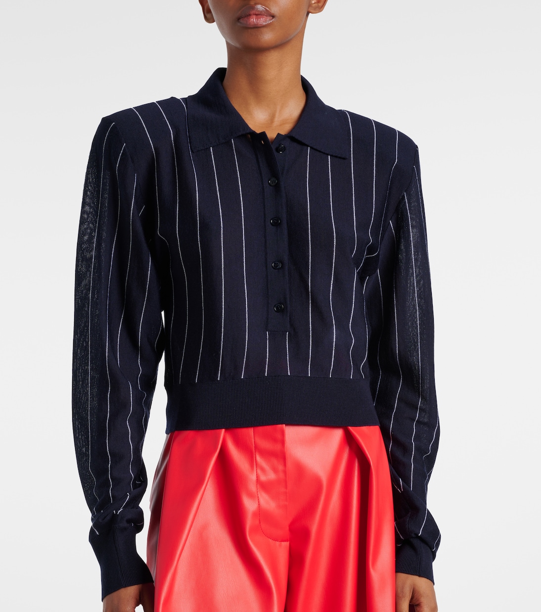 Polo rayé en laine | Stella McCartney