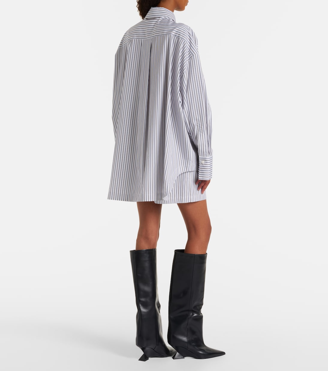 Camisa de popelín de algodón a rayas | The Attico