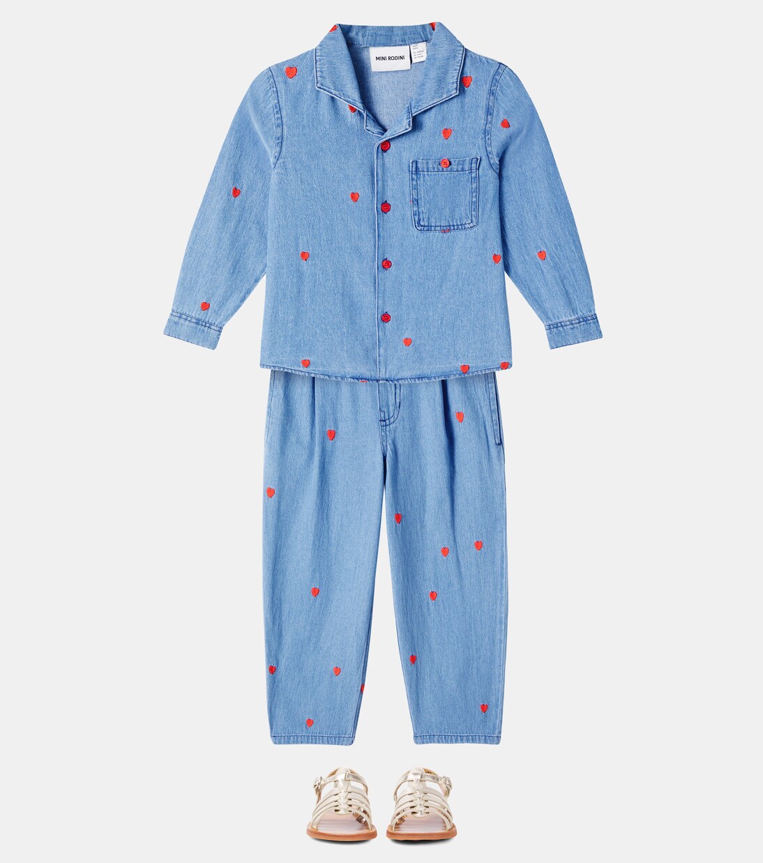 Camicia di jeans con ricamo | Mini Rodini