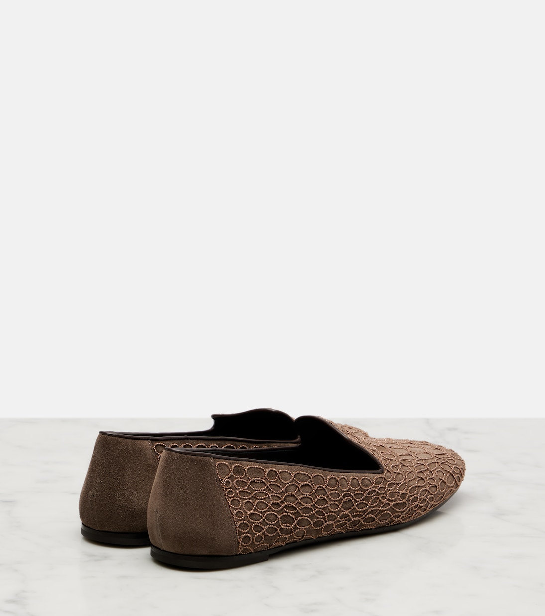 Embellished suede loafers | Brunello Cucinelli