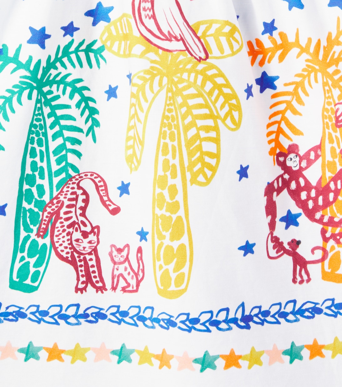 Bow-detail printed cotton dress | Fábula