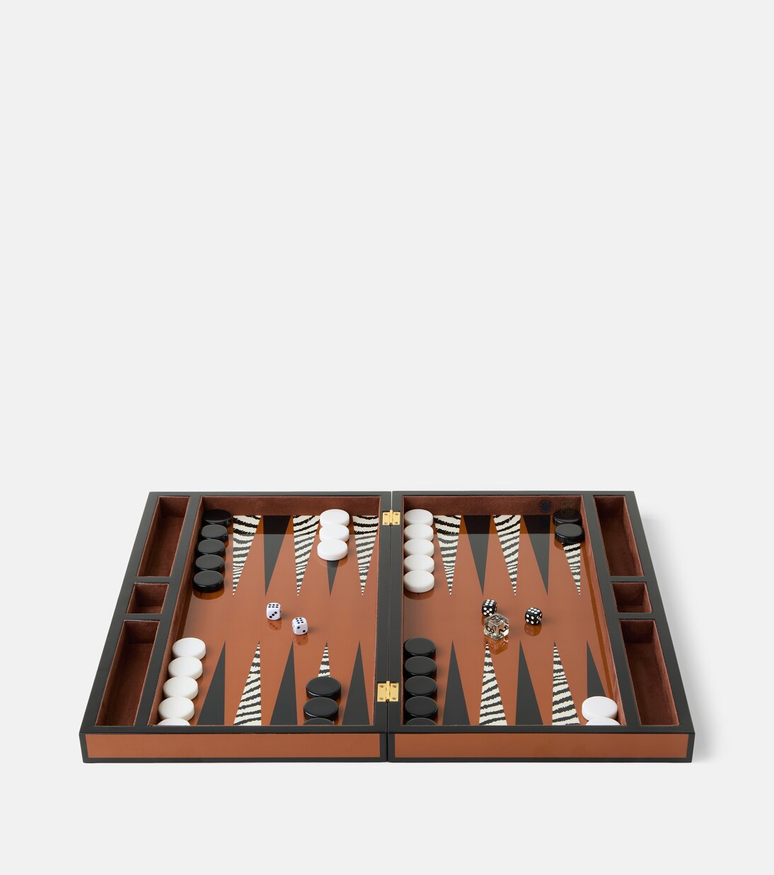 Zebra lacquered backgammon set | Jonathan Adler