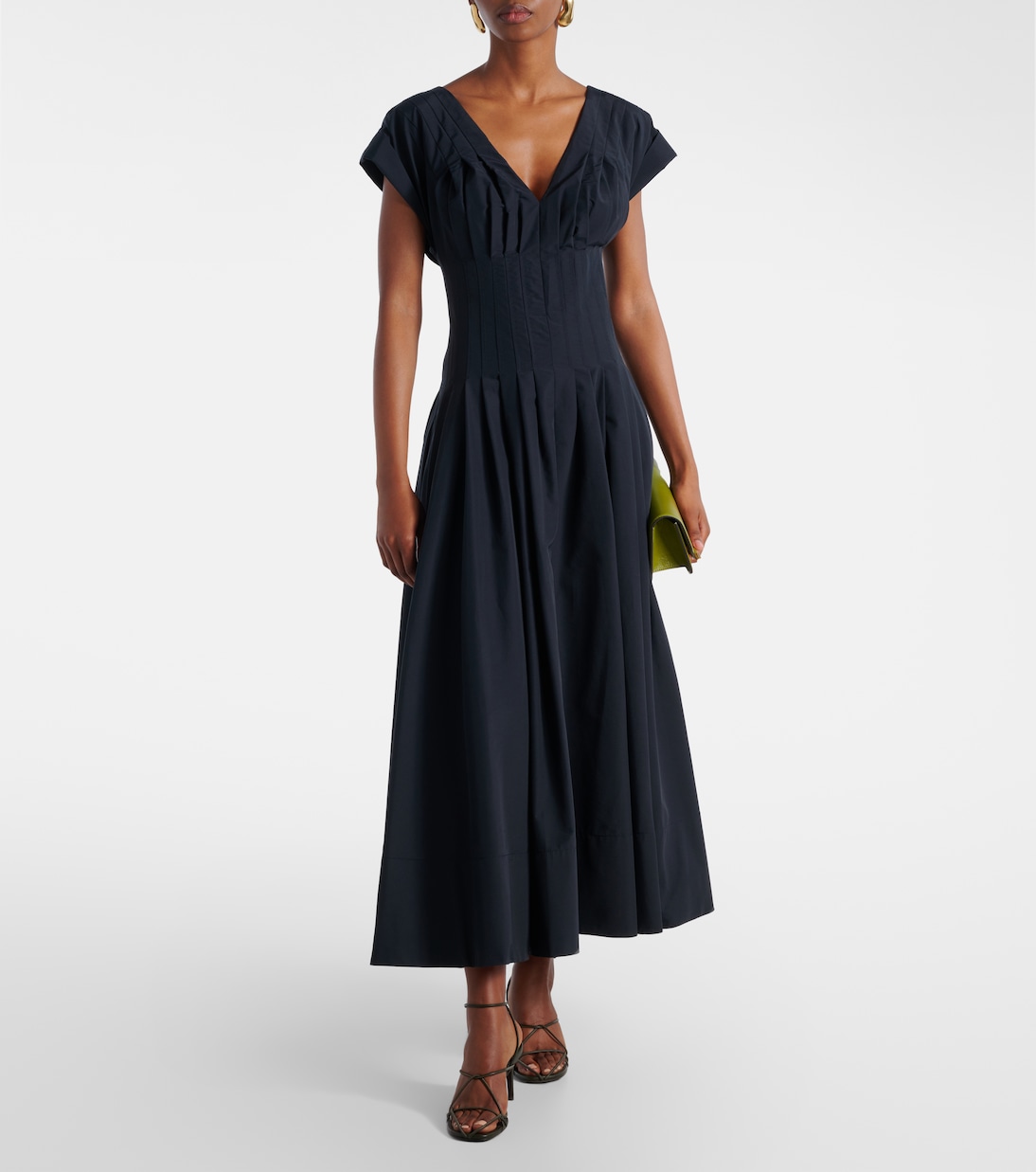 Robe midi Nina en coton mélangé | Simkhai