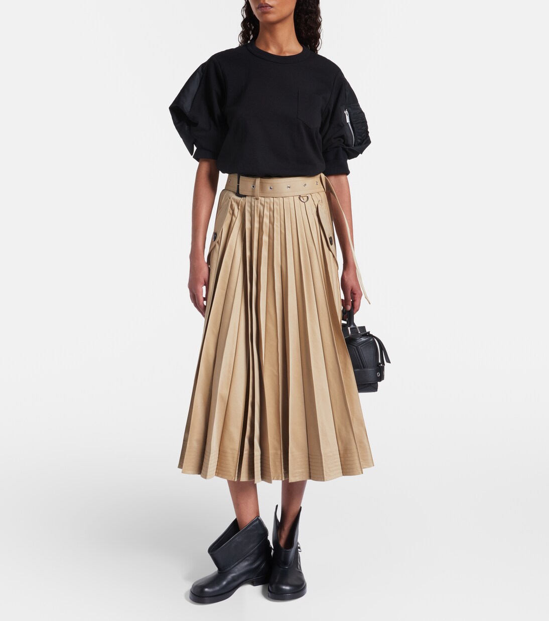 Cotton twill and jersey T-shirt | Sacai