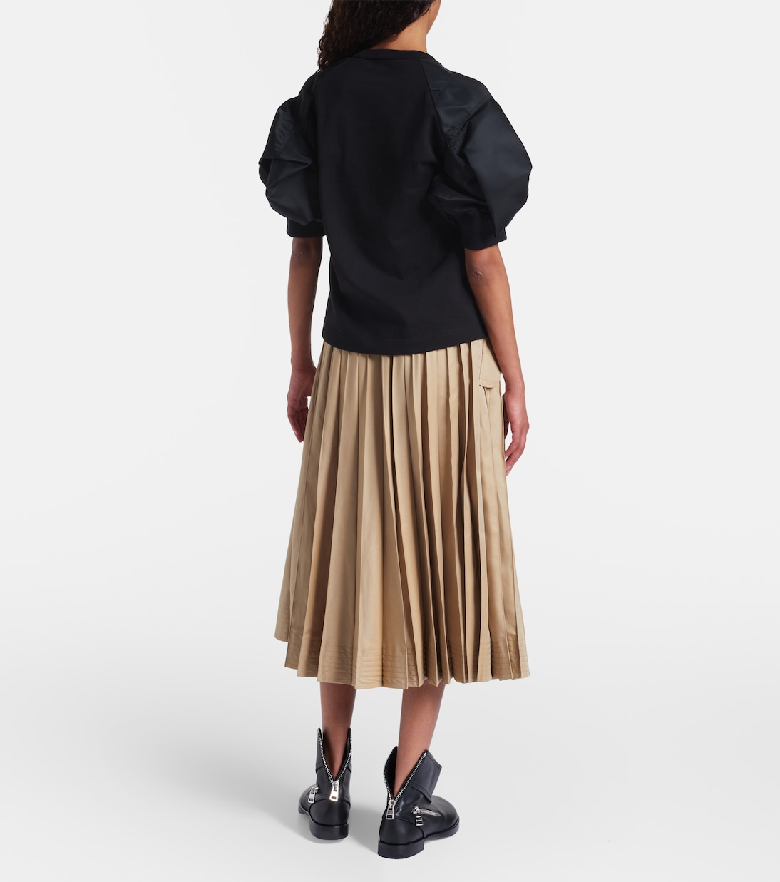 Cotton twill and jersey T-shirt | Sacai