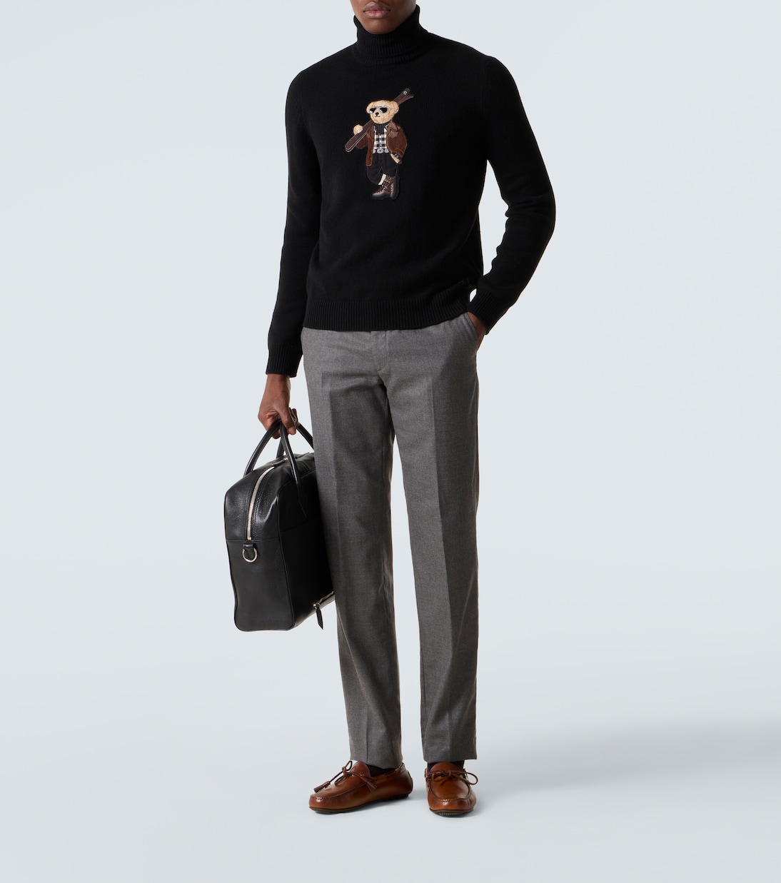 Bestickter Rollkragenpullover aus Kaschmir | Ralph Lauren Purple Label